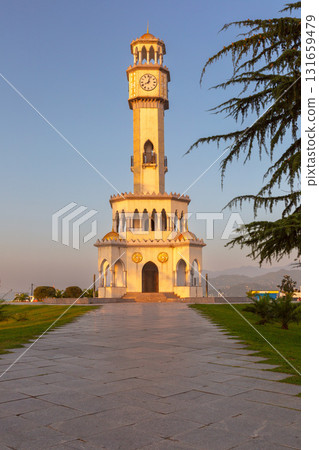 Clock tower at sunset in Batumi Georgia Clock tower at sunset in Batumi Georgia 131659479