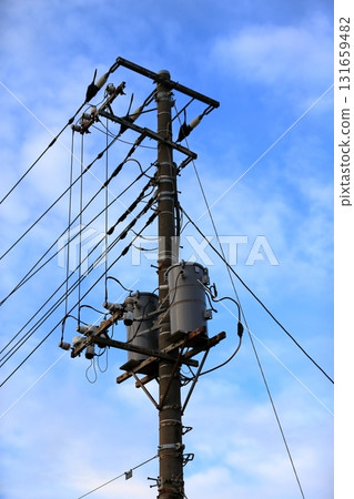 Cable and electric pole 131659482