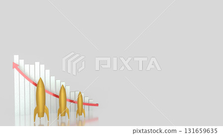 The Rocket for Business concept 3d Rendering. 131659635