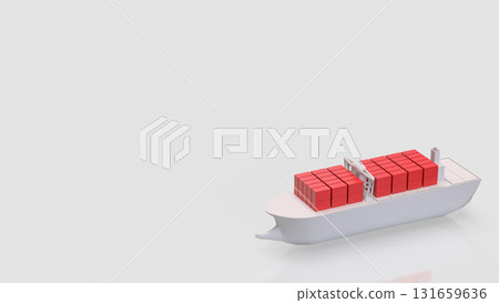 The Ship for Transport or Business concept 3d Rendering. 131659636