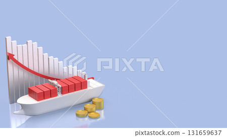 The Ship for Transport or Business concept 3d Rendering. 131659637