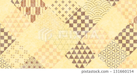 Beige Japanese pattern pattern background Beige Japanese pattern pattern background 131660154