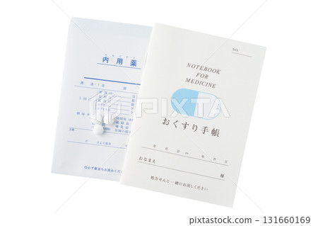 Medicine notebook and medicines on a transparent background (png) Medicine notebook and medicines on a transparent background (png) 131660169