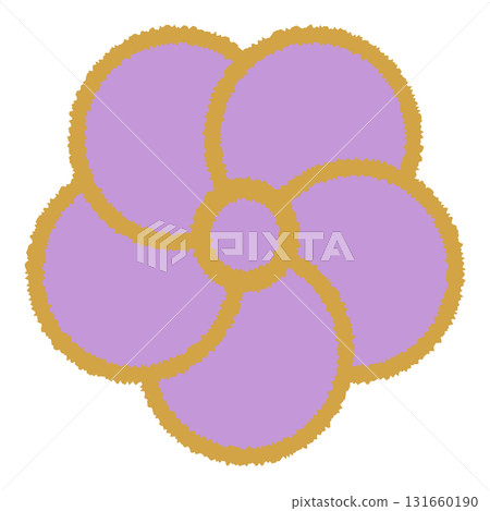 簡單的梅花插畫-2-1-紫色 簡單的梅花插畫-2-1-紫色 131660190