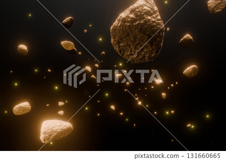 Lots of rocks floating in space Lots of rocks floating in space 131660665