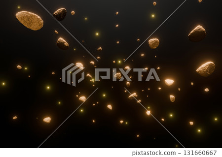 Lots of rocks floating in space 131660667