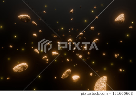 Lots of rocks floating in space Lots of rocks floating in space 131660668