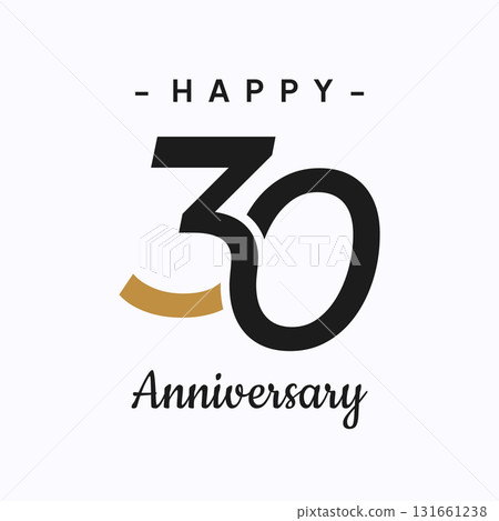 30th Anniversary Vector Logo. 30 years wedding celebrating logo design template. 30th Anniversary Vector Logo. 30 years wedding celebrating logo design template. 131661238