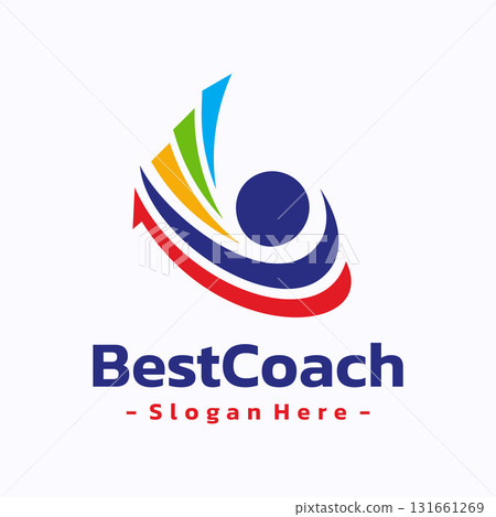 Success people logo template design. Leadership logo concept. Healthy life vector illustration. 131661269