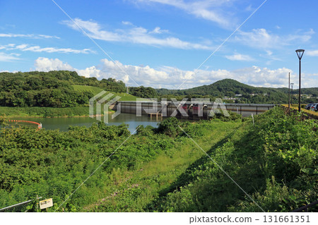 Shijusoda Dam from the dam lake side 131661351