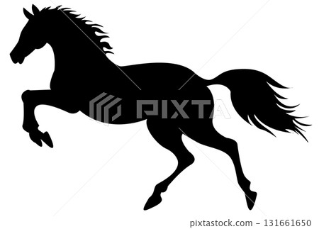 Horse New Year's card zodiac icon Horse New Year's card zodiac icon 131661650