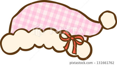 Gingham Christmas Pink Sanra hat with Red Bows Hand Drawn, Coquette Preppy Christmas Gingham Christmas Pink Sanra hat with Red Bows Hand Drawn, Coquette Preppy Christmas 131661762