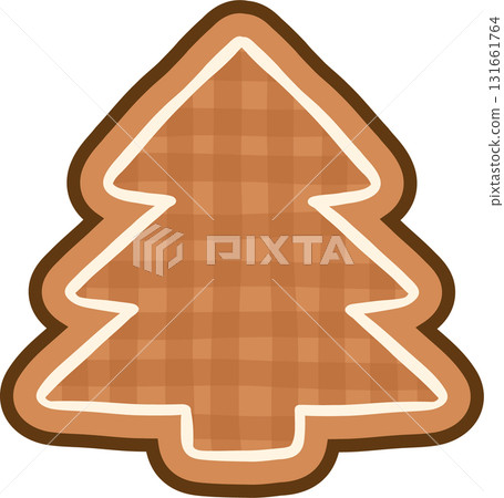 Gingham Christmas Gingerbread Tree Cookie Hand Drawn, Coquette Preppy Christmas Gingham Christmas Gingerbread Tree Cookie Hand Drawn, Coquette Preppy Christmas 131661764