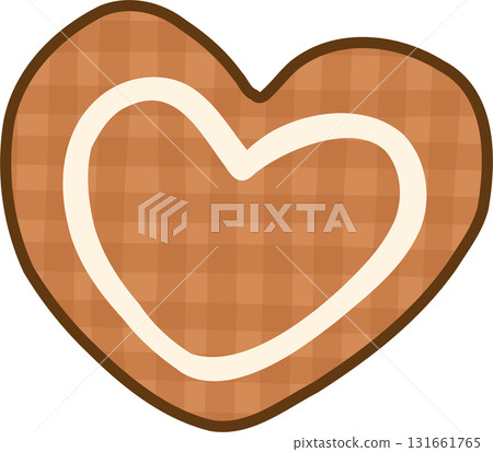 Gingham Christmas Gingerbread Heart Shape Cookie Hand Drawn, Coquette Preppy Christmas Gingham Christmas Gingerbread Heart Shape Cookie Hand Drawn, Coquette Preppy Christmas 131661765