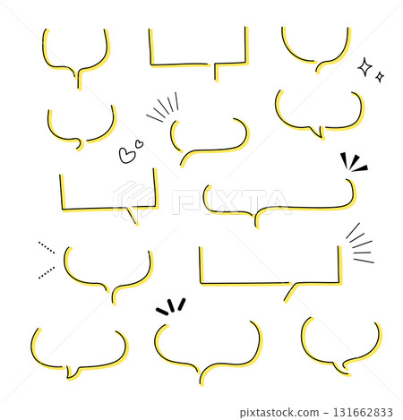 Simple speech bubble illustration set Simple speech bubble illustration set 131662833