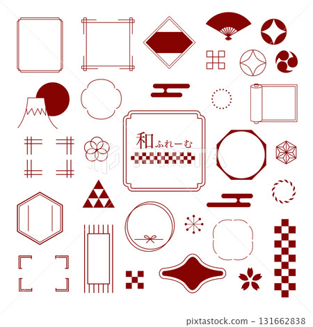 簡約現代日式設計框架套裝 131662838