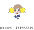 Female students cheering with pom-poms 131662849