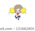 Female students cheering with pom-poms 131662850