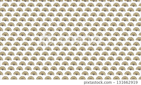 Gold and black fan pattern | Japanese style background design 131662919