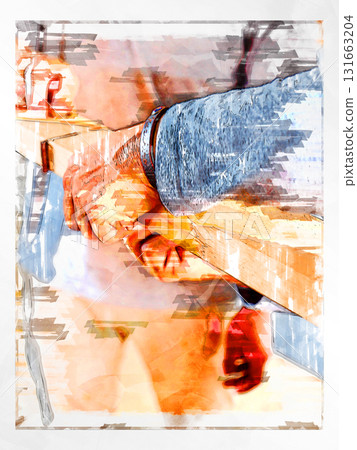 Sketch Sketch style Wood processing Woodworking Japanese Electric file Woodworking shop Factory Shaving Manual work Hand Working scenery Sketch Sketch style Wood processing Woodworking Japanese Electric file Woodworking shop Factory Shaving Manual work Hand Working scenery 131663204