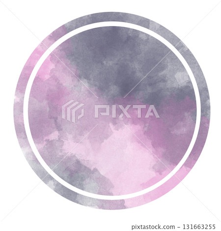 Pink and black two-tone watercolor circle material Pink and black two-tone watercolor circle material 131663255