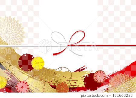 Chrysanthemum Japanese pattern New Year's card background Chrysanthemum Japanese pattern New Year's card background 131663283