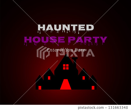 haunted house party halloween spooky night theme 131663348