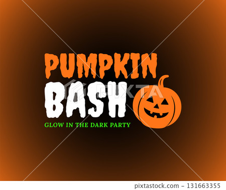 pumpkin bash halloween party with jack o lantern design 131663355