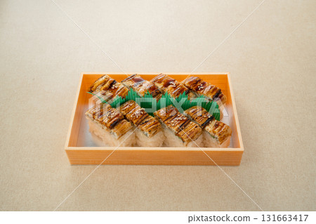 Boiled conger eel pressed sushi 131663417