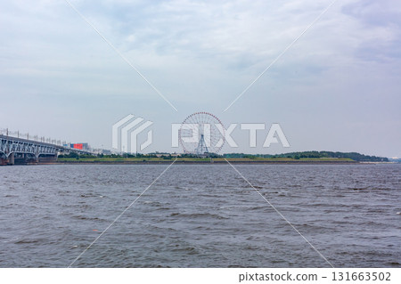 Ferris wheel seen from the sea Ferris wheel seen from the sea 131663502