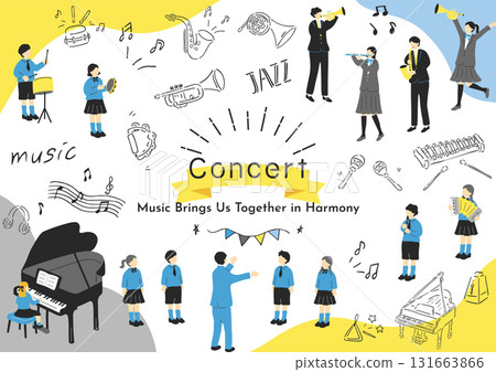 演奏音樂的孩子們 131663866
