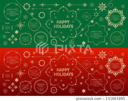 Christmas frame design set Christmas frame design set 131663895
