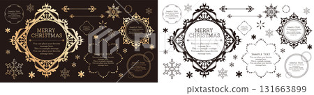 Christmas frame design set Christmas frame design set 131663899