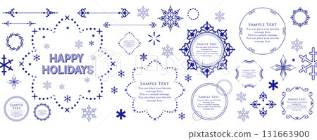 Christmas frame design set Christmas frame design set 131663900