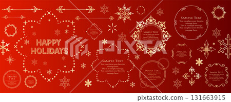 Christmas frame design set 131663915