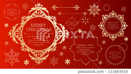 Christmas frame design set 131663916