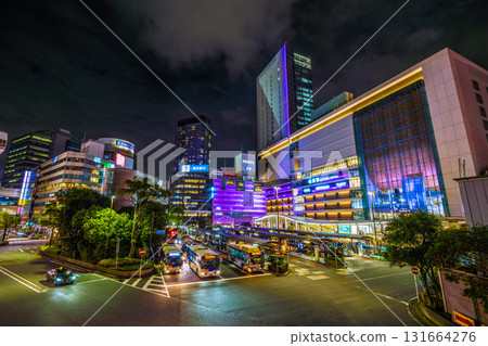 Yokohama cityscape, Japan, October 6th. View of Yokohama Station, JR Yokohama Tower, The Yokohama Front Tower, and more. 131664276