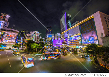 Yokohama cityscape, Japan, October 6th. View of Yokohama Station, JR Yokohama Tower, The Yokohama Front Tower, and more. 131664277