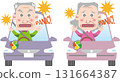 Traffic Safety: Elderly drivers panic over accident (panic) 131664387