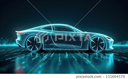 Eco-Friendly Mobility Concept with Neon Powered Electric Design 131664570