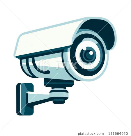 一個簡單的安全攝像機的插圖 131664950