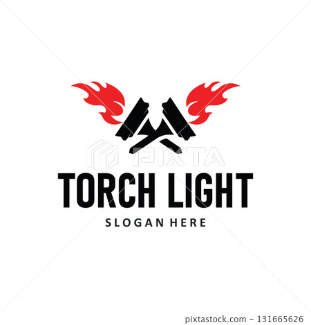 Torch logo, simple modern design, fire furnace, concept, symbol, illustration, poster template or product brand Torch logo, simple modern design, fire furnace, concept, symbol, illustration, poster template or product brand 131665626