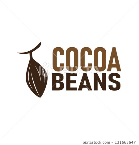 simple concept of cocoa bean logo, old vintage design and symbol of plantation plant and beverage template, illustration of brand product symbol and poster template simple concept of cocoa bean logo, old vintage design and symbol of plantation plant and beverage template, illustration of brand product symbol and poster template 131665647