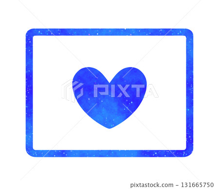 Blue starry sky | Heart mark video icon 131665750
