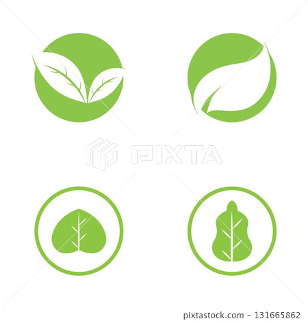 Logos of green Tree leaf ecology nature element vector 131665862