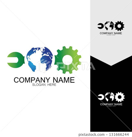3D digital globe logo design. icon vector illustration. This logo is suitable for global company  world technologies and media and publicity agencies 131666244