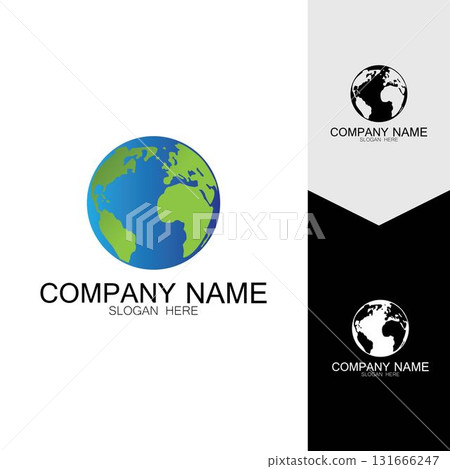 3D digital globe logo design. icon vector illustration. This logo is suitable for global company world technologies and media and publicity agencies 3D digital globe logo design. icon vector illustration. This logo is suitable for global company world technologies and media and publicity agencies 131666247
