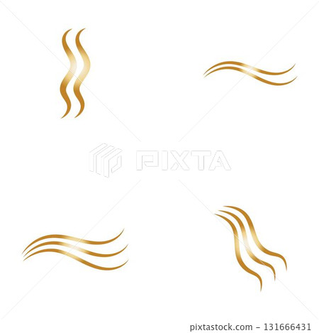 hair wave logo vector illustration design hair wave logo vector illustration design 131666431