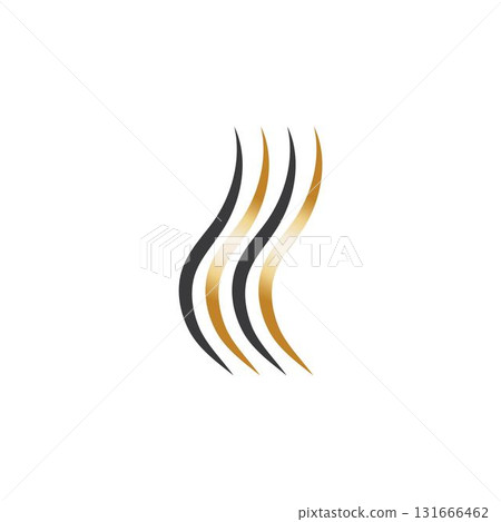 hair wave logo vector illustration design 131666462