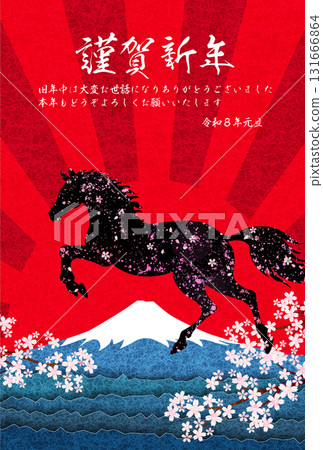 馬年賀卡十二生肖背景 馬年賀卡十二生肖背景 131666864